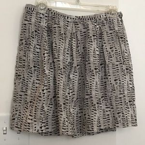 Grey and black linen Madewell skirt